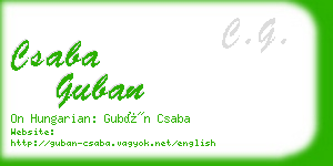 csaba guban business card